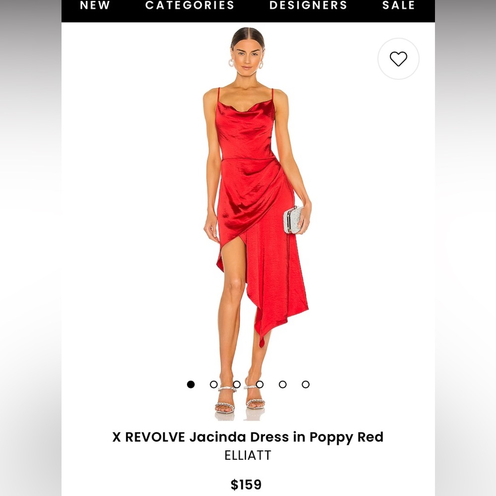 Revolve Red silk dress